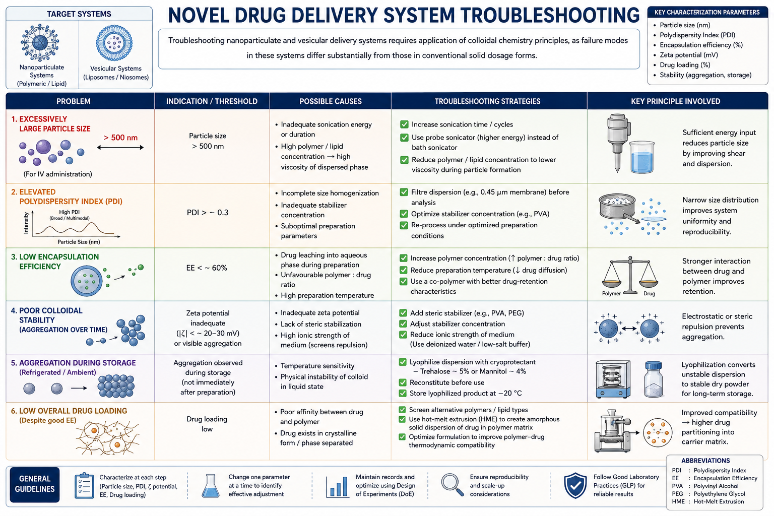 Novel Drug Delivery System Troubleshooting